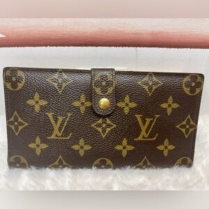 LOUIS VUITTON-SO0945 Kisslock Full Wallet Monogram Canvas